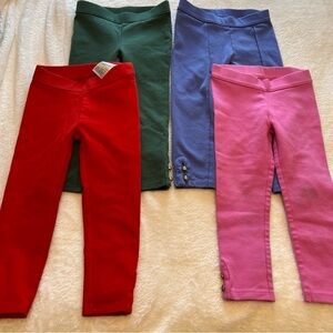 Janie and Jack Button Cuff Ponte Pants Bundle 3T